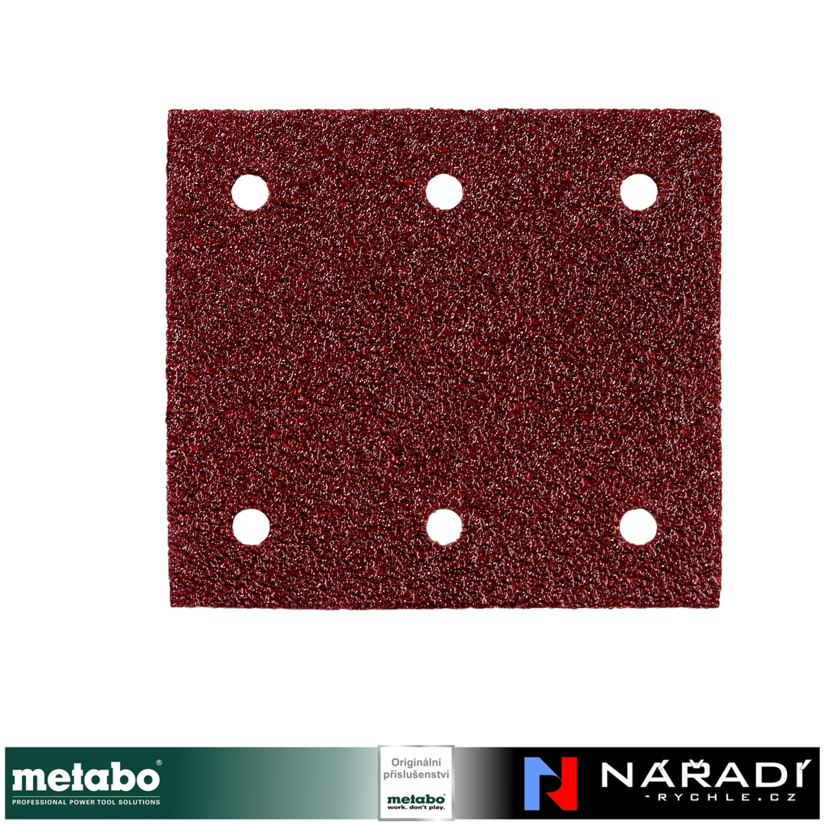 10 brusných papírů se suchým zipem Metabo 115x103 mm,P 100,dřevo a kov,SR