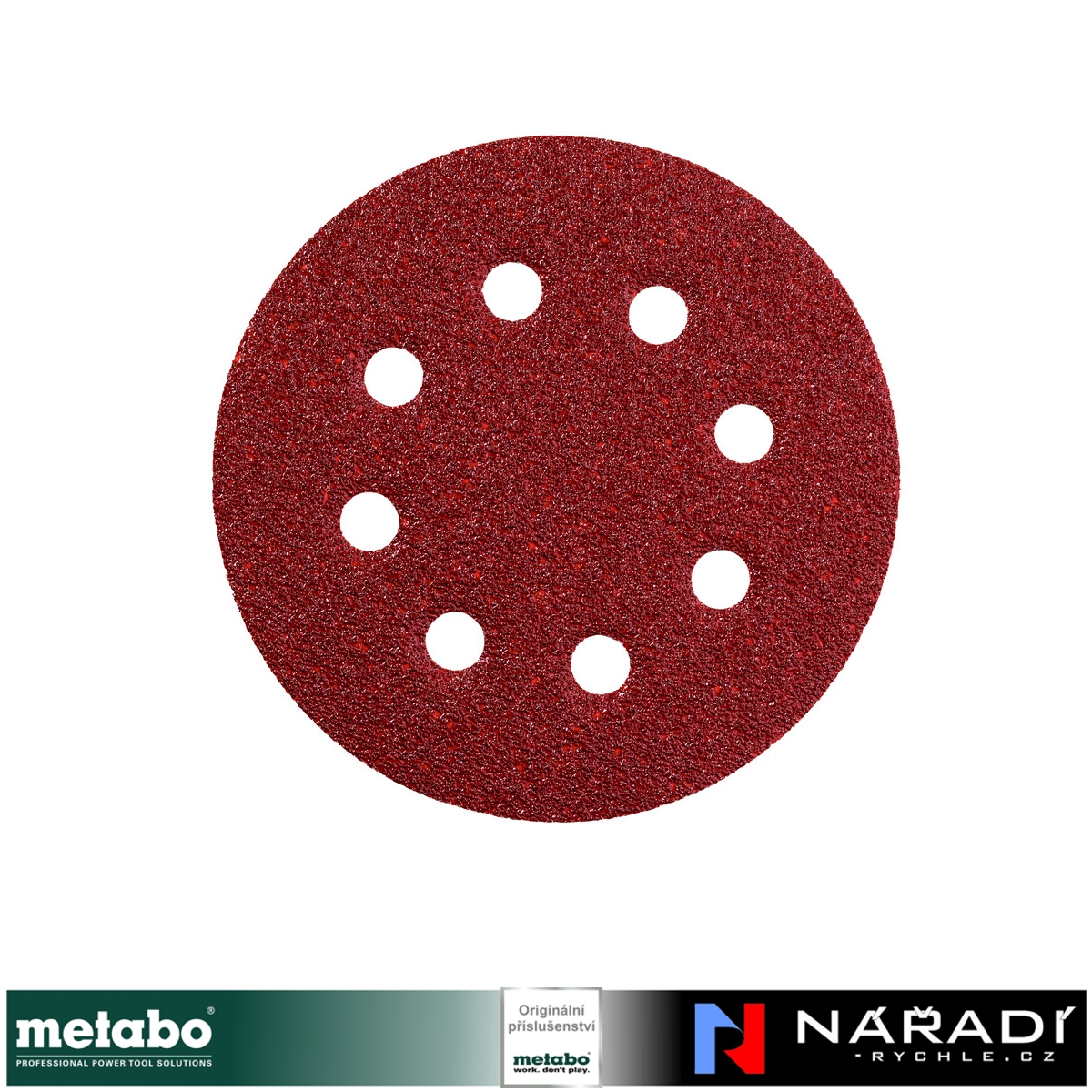 METABO - 5 brusných kotoučů se suchým zipem 125 mm P 80,dřevo a kov, SXE