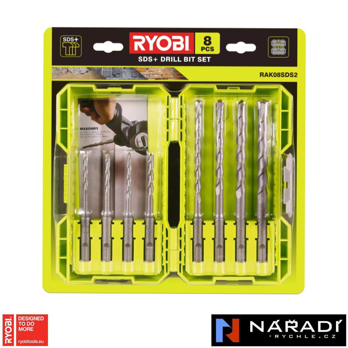 Sada SDS+ vrtáků a sekáčů Ryobi RAKSP05, 5ks