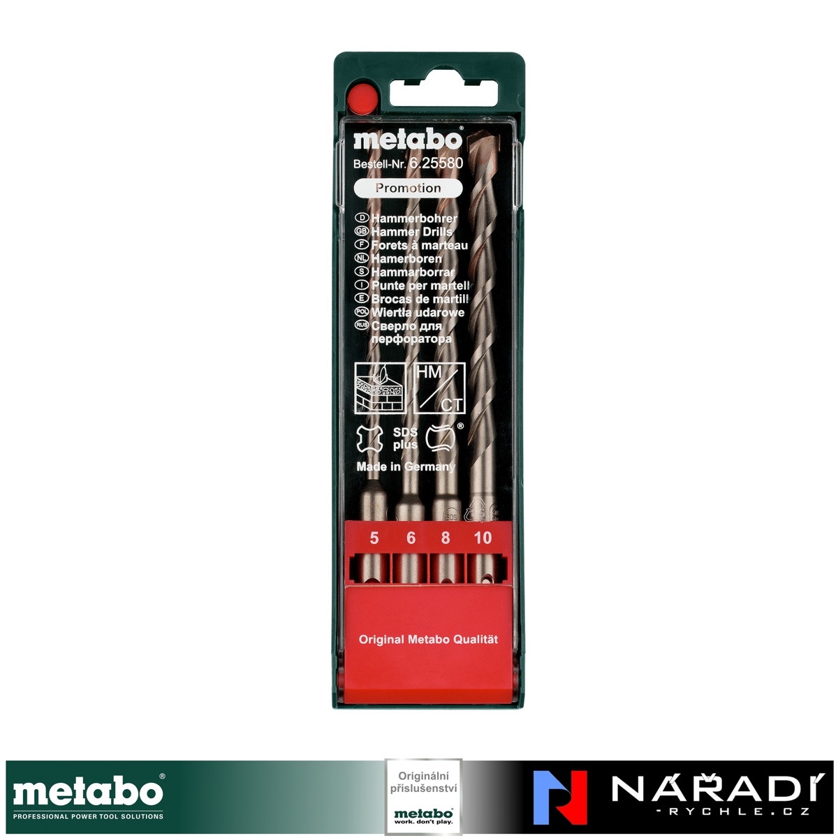 SDS-plus Metabo „SP“ sada vrtáků 4-dílná