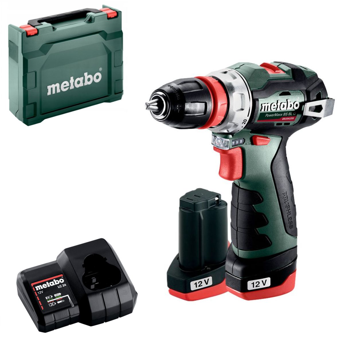 Aku vrtací šroubovák Metabo POWERMAXX BS BL Q 2×2,0 Ah, kufr