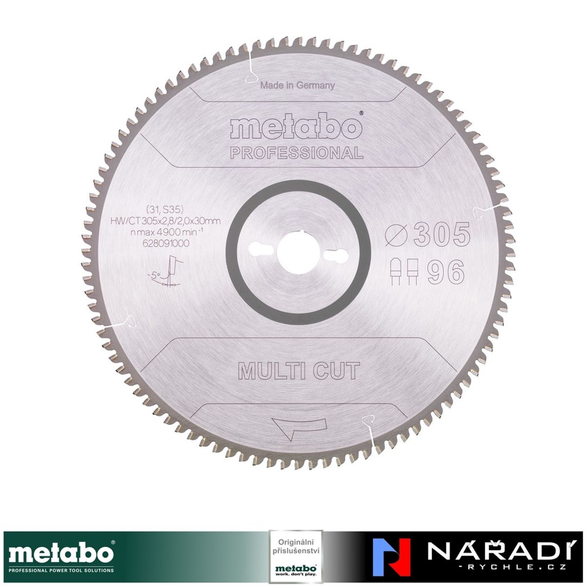 Pilový kotouč Metabo 305x30, Z96 FZ/TZ