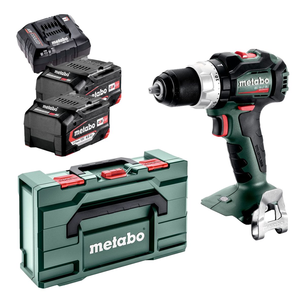 Aku vrtačka Metabo BS 18 LT BL, 2×4Ah, 18V, metaBOX