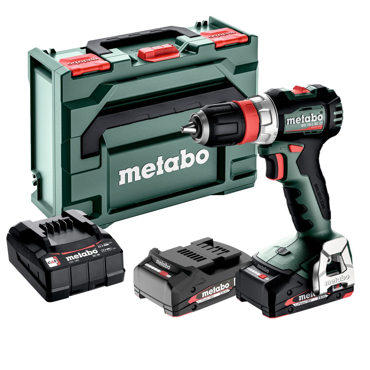Aku vrtací šroubovák Metabo BS 18 L BL Q, 2×2Ah, 18V, metaBOX