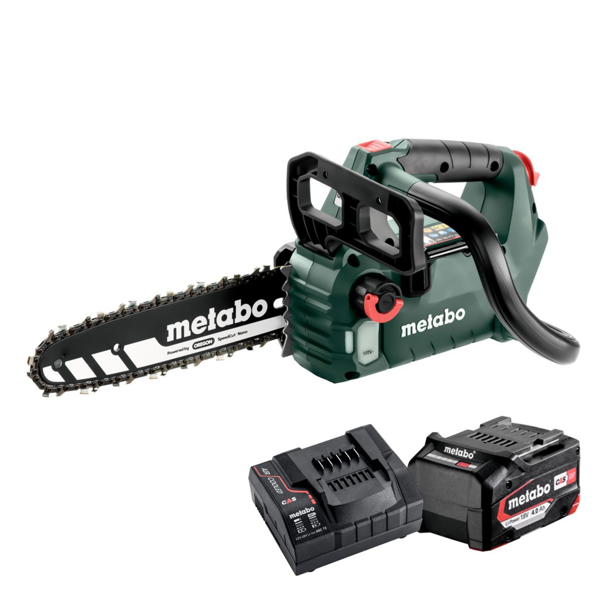 Aku řetězová pila Metabo MS 18 LTX BL 25 SET, 1×4Ah