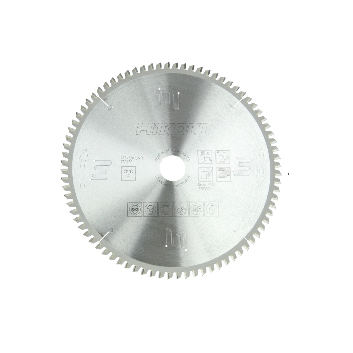 Kotouč na laminát a hliník HiKOKI 255x30 mm, 80z