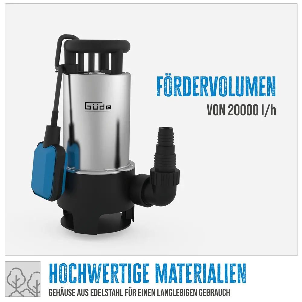 Ponorné kalové čerpadlo Güde GS 1103 Pl