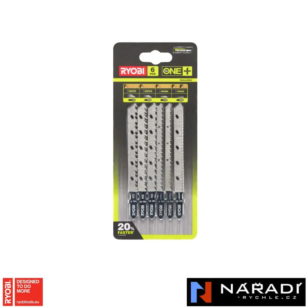Sada plátků do přímočaré pily Ryobi RAK6JSBW, 6ks