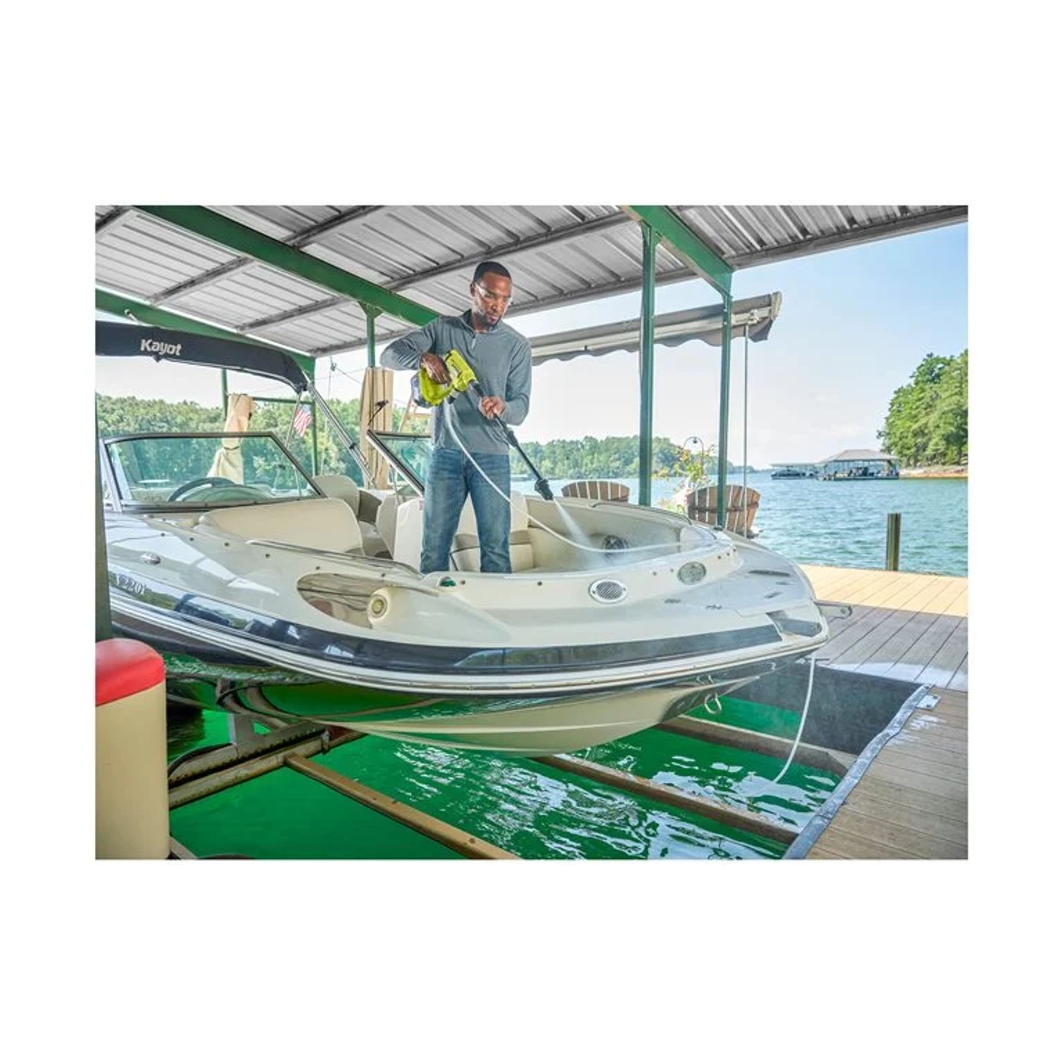 Aku vysokotlaký čistič EZClean Ryobi RY18PW22A-125, 1×2,5Ah, 18V