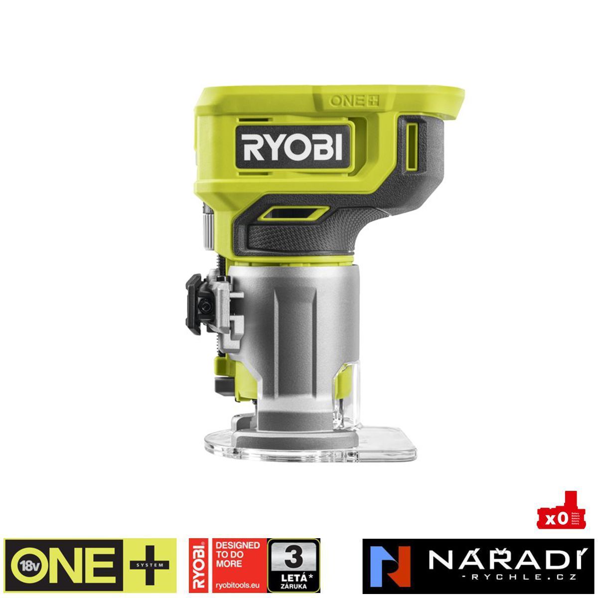 Aku horní frézka Ryobi RTR18-0, 18V