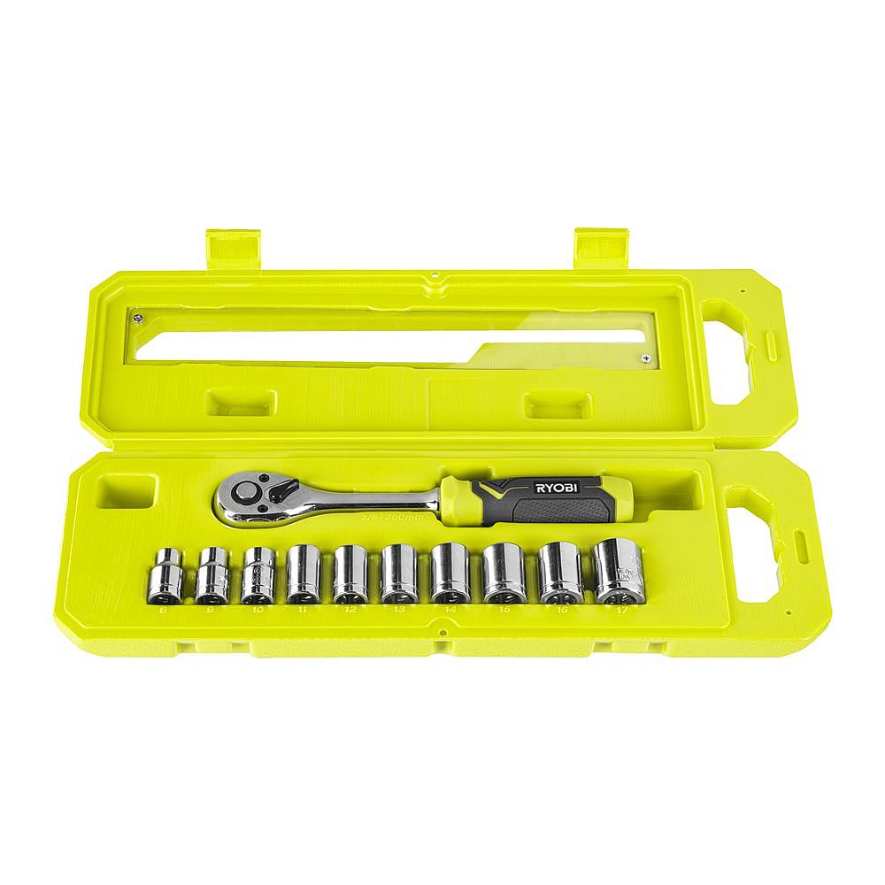 Sada ráčny 3/8" a nástavců Ryobi RHRS11PC, 11-dílná