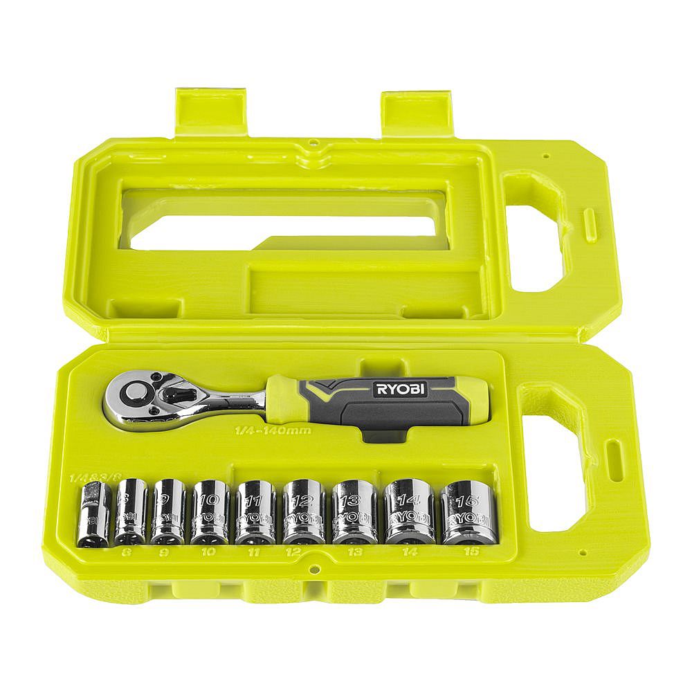 Sada ráčny 1/4" a nástavců Ryobi RHRS10PC, 10-dílná