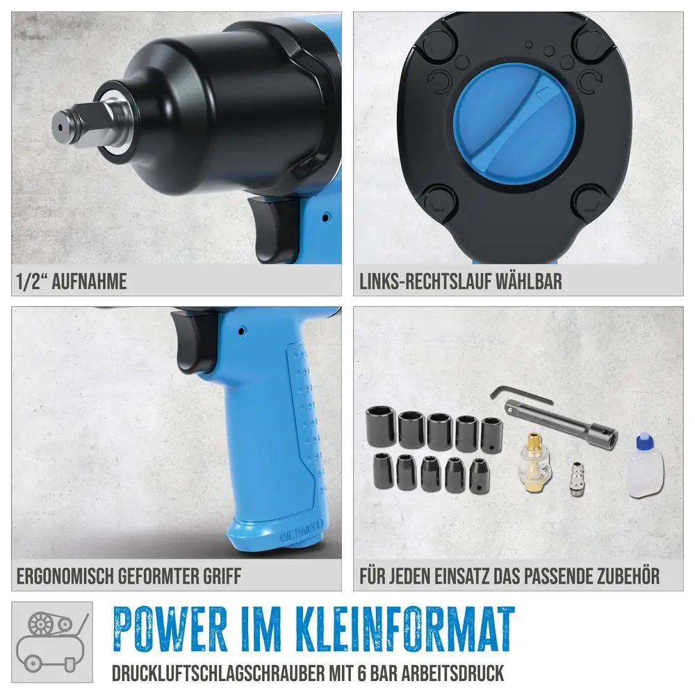 Příklepový utahovák Güde, 14-dílná sada