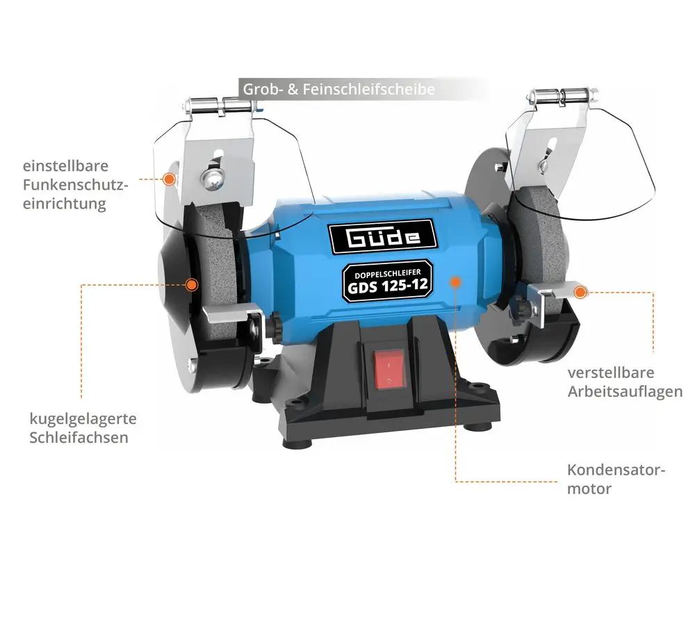 Stolní bruska Güde GDS 125-12