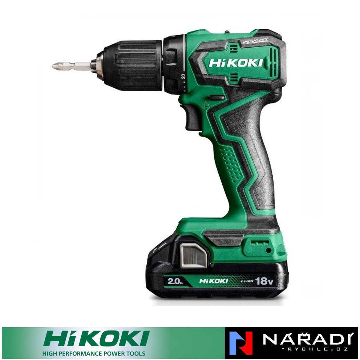 Aku šroubovák HiKOKI DS18DDWRZ, 2×2Ah, 18V, kufr
