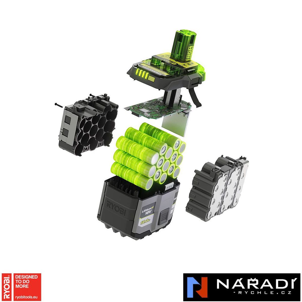 Akumulátor 12,0 Ah RYOBI RB18120T, 18V, High Energy