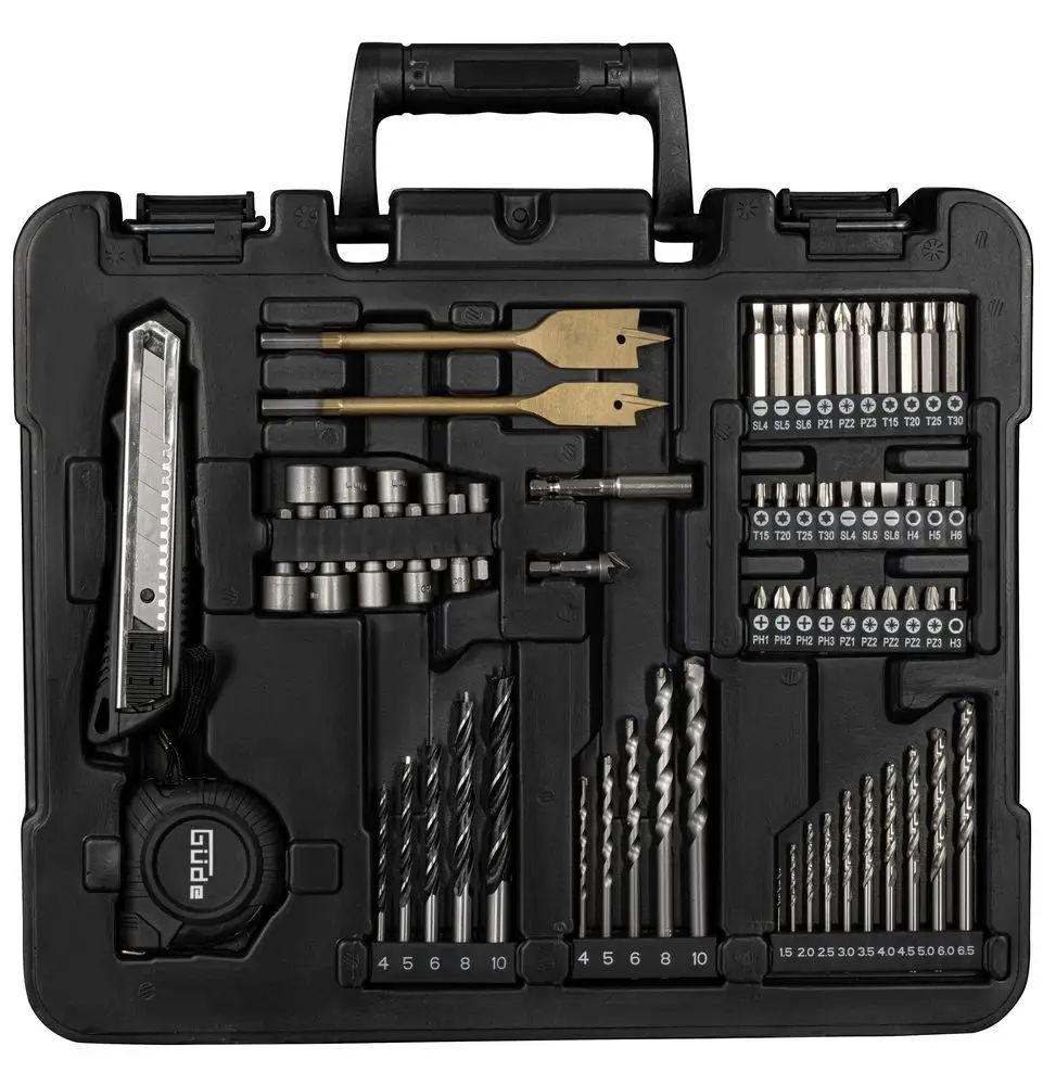 Aku vrtací šroubovák Güde BS 18 Set - Mobilní dílna