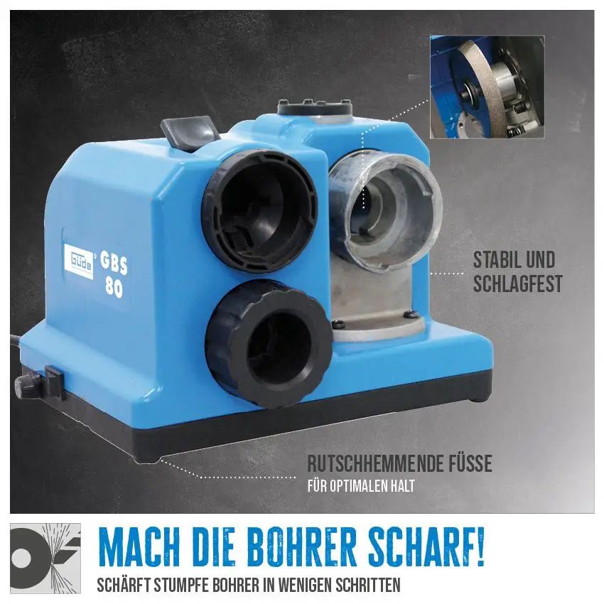 Ostřička vrtáků Güde GBS 80