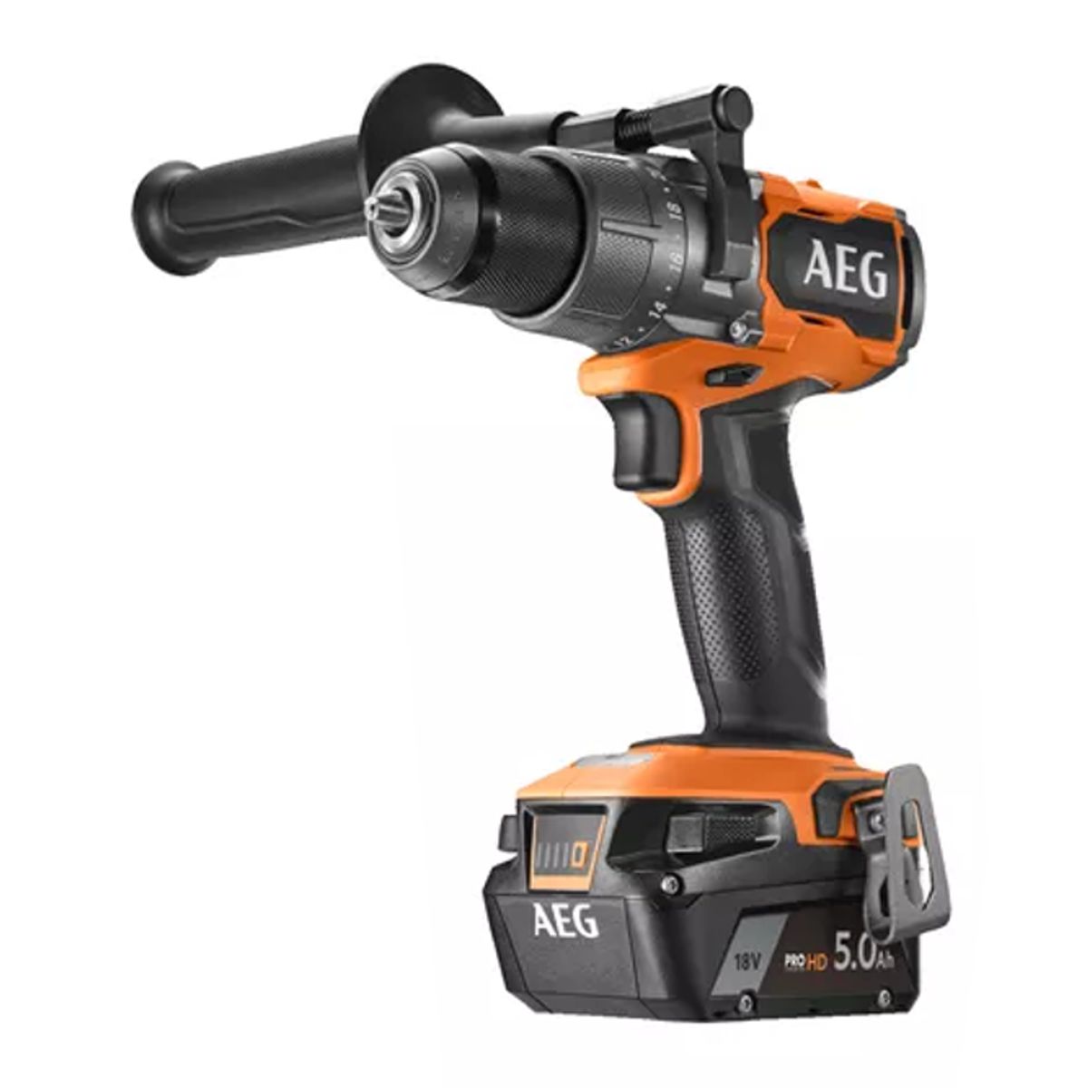 Aku příklepová vrtačka AEG BSB18C3BL, 2×5Ah, 18V, kufr