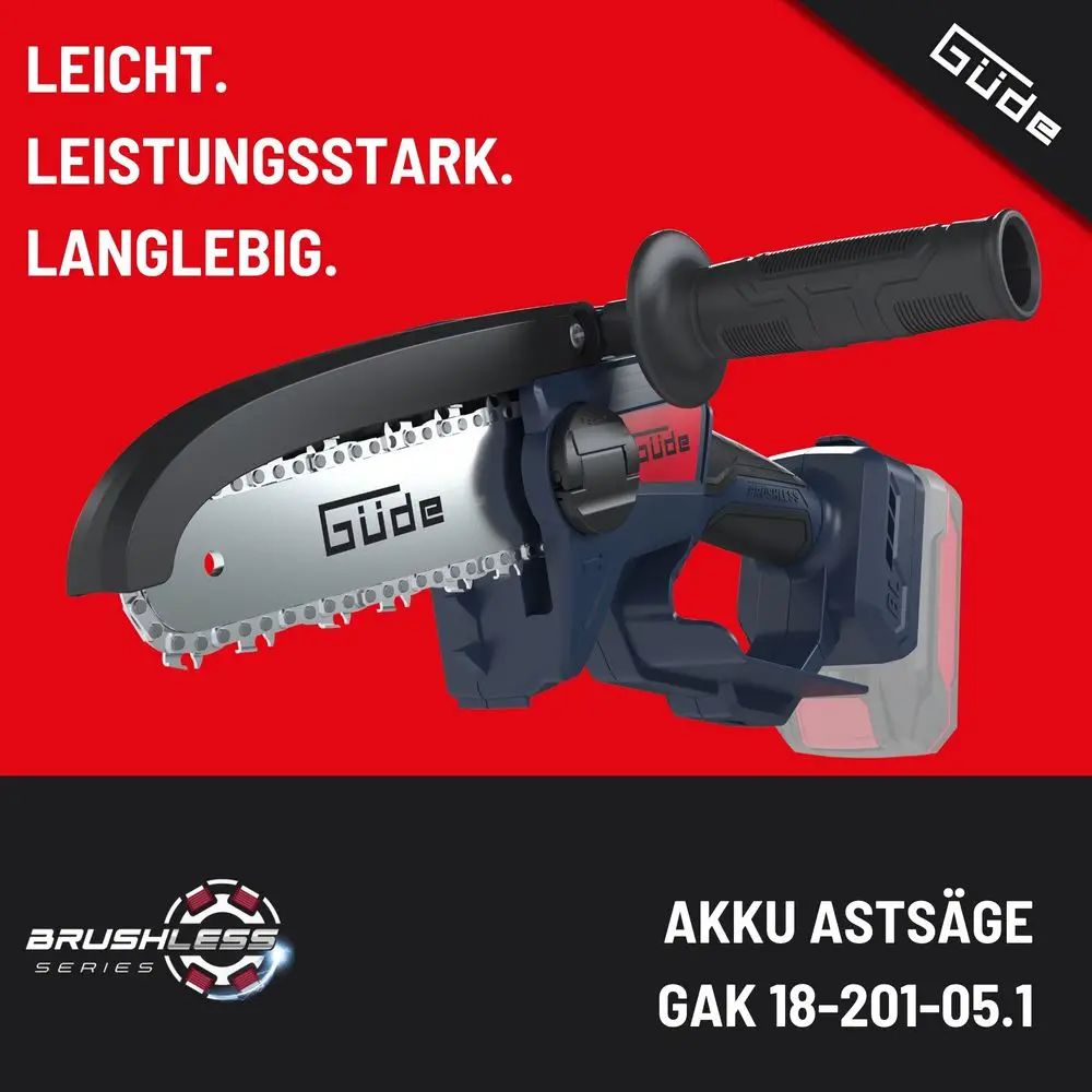Aku řetězová pilka Güde GAK 18-201-05.1, 18V