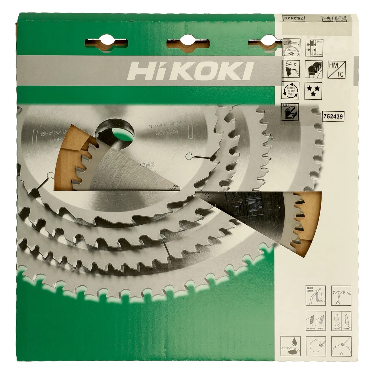 Kotouč na laminát a hliník HiKOKI 190x30 mm, 54z