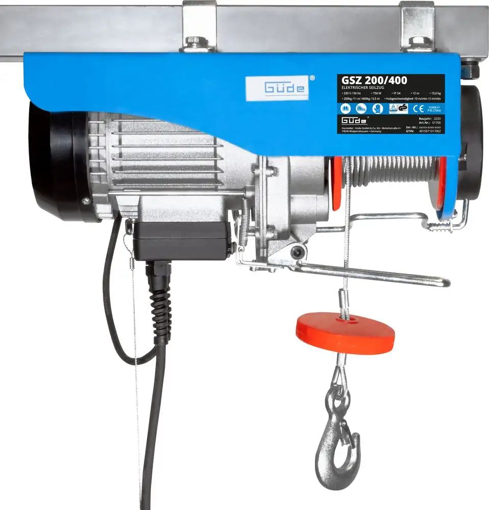 Elektrický lanový zvedák Güde GSZ 200/400