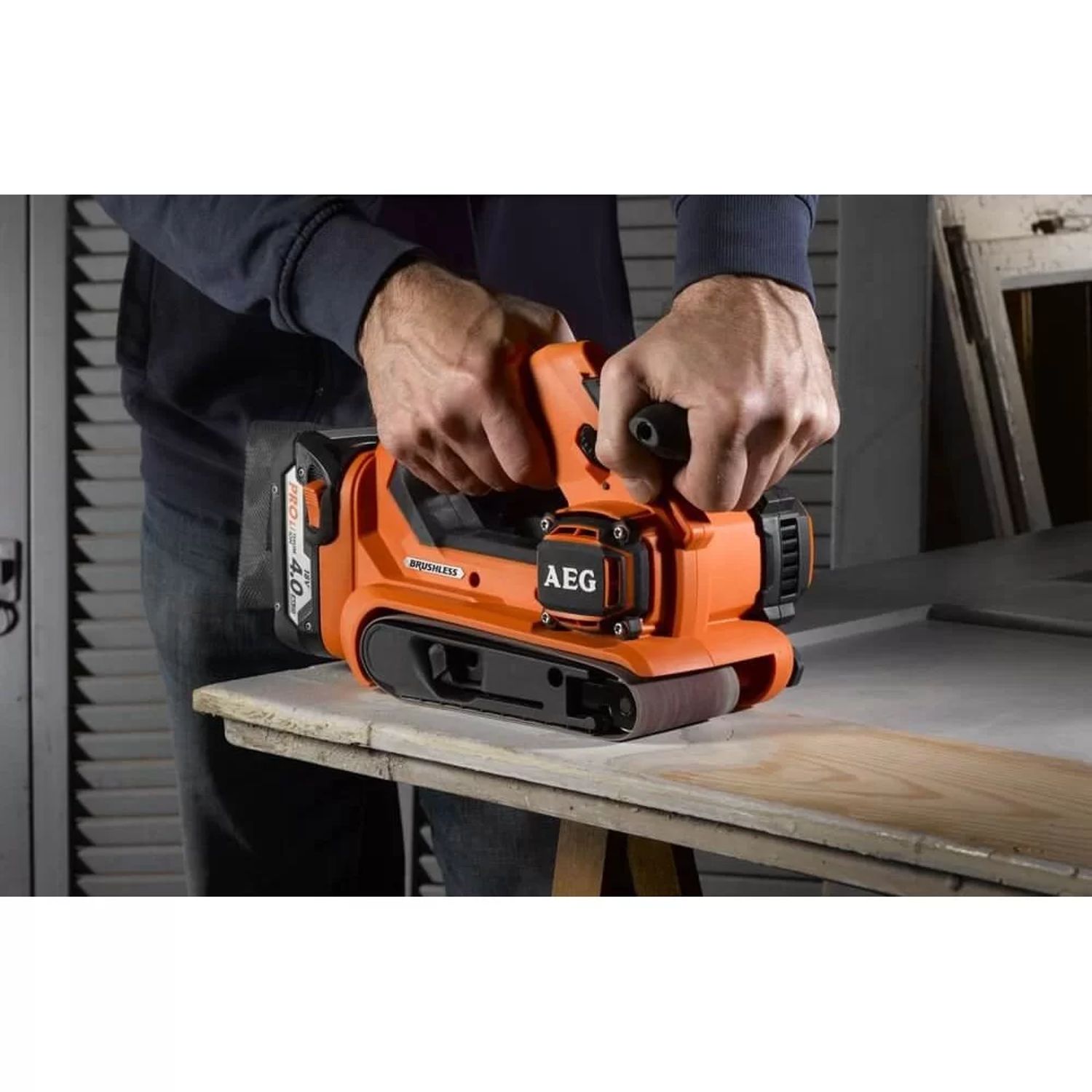 Aku pásová bruska AEG BHBS18-75BL-0, 18V