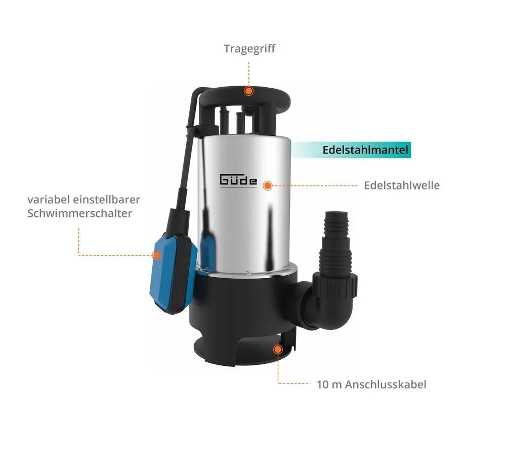 Ponorné kalové čerpadlo Güde GS 1103 Pl