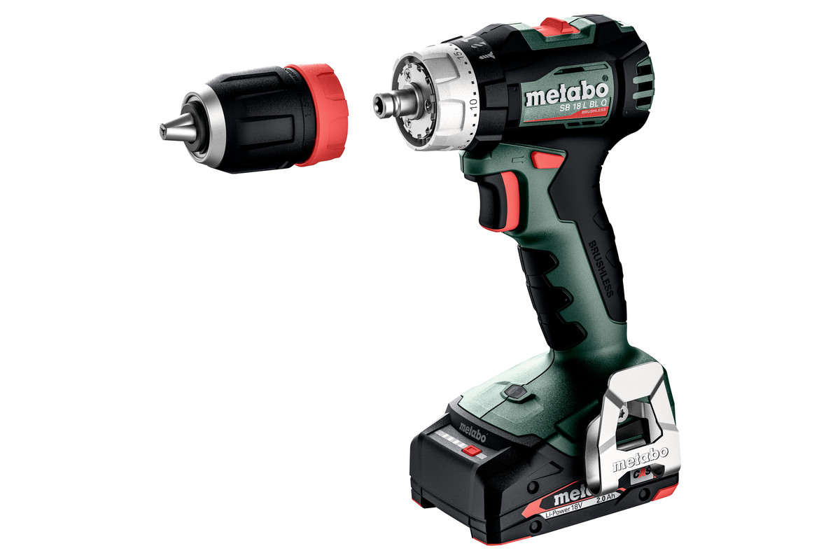 Aku příklepová vrtačka Metabo SB 18 L BL Q, 2×2Ah, 18V, metaBOX