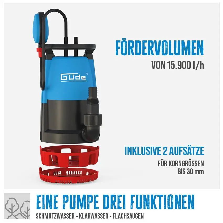 Kombinované ponorné čerpadlo Güde GS 751