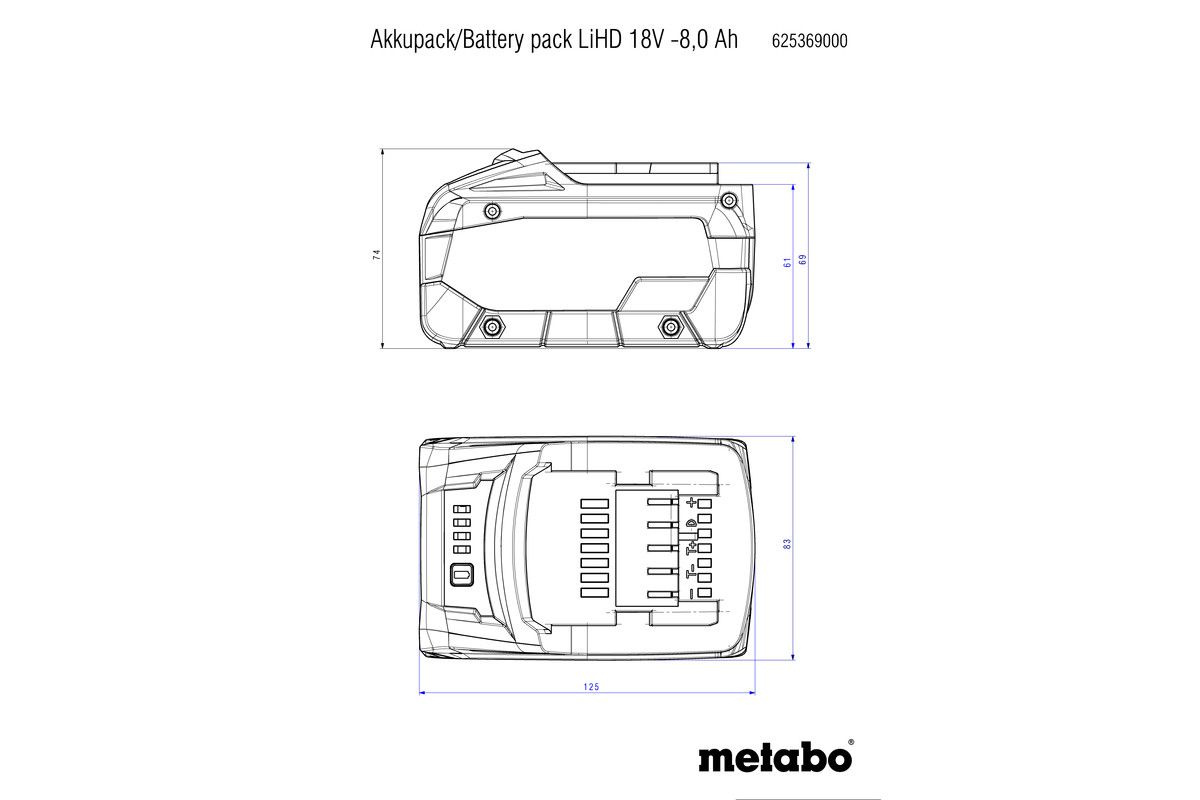 Akumulátor 10,0 Ah LiHD Metabo, 18V