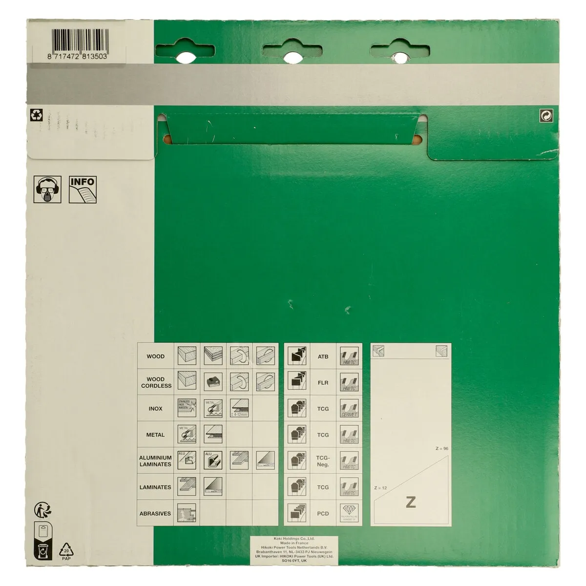 Kotouč na laminát a hliník HiKOKI 255x30 mm, 60z