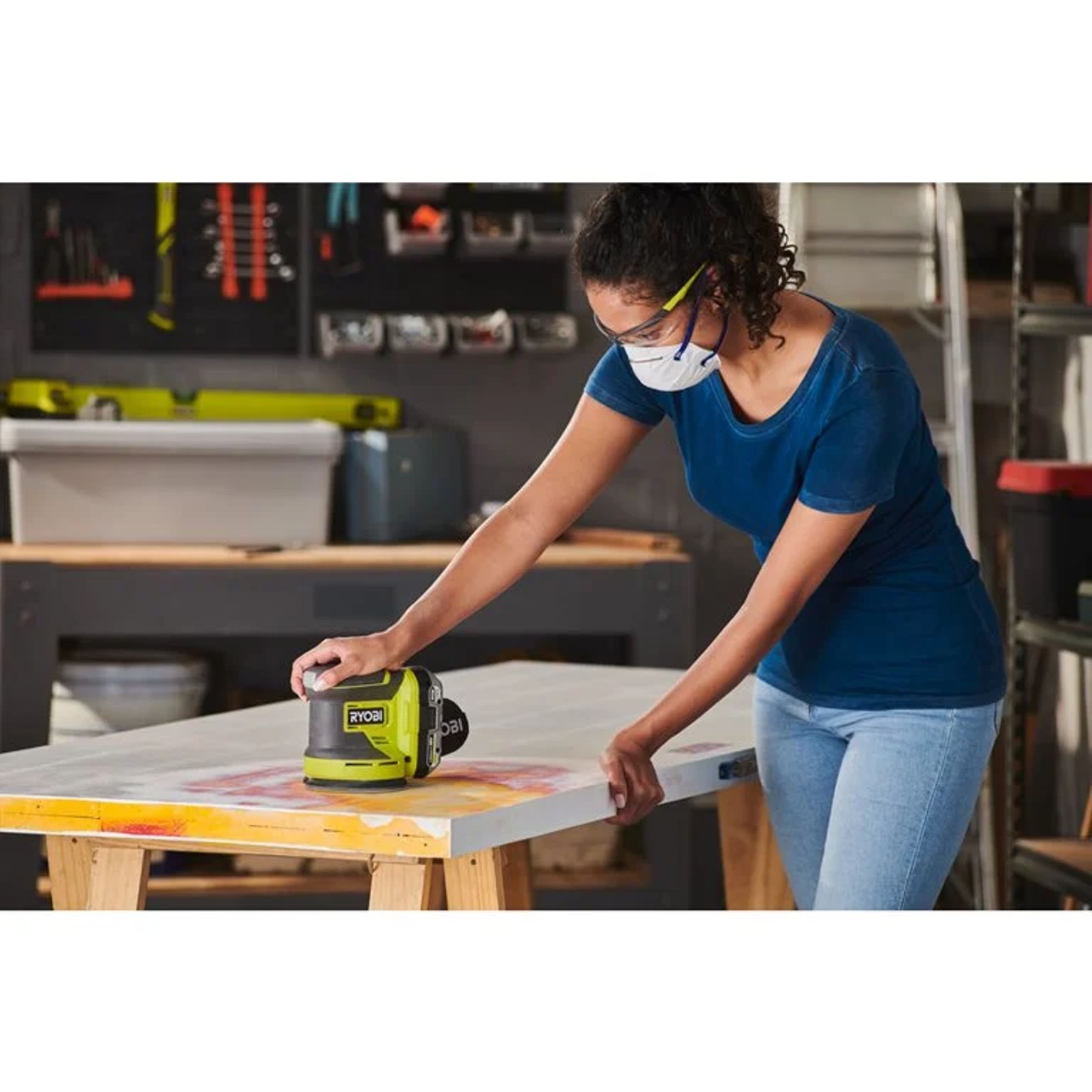 Aku excentrická bruska Ryobi RROS18-0, 18V