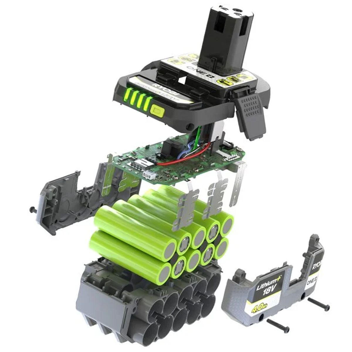 Aku set 2Ah+4Ah - Ryobi RC18120A-242X, 18V