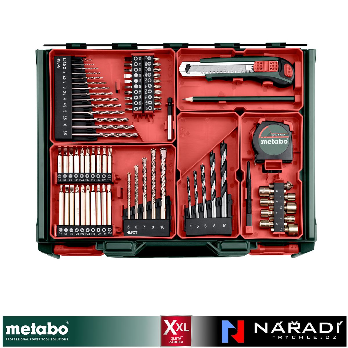 Příklepová vrtačka Metabo SBE 650 set - Mobilní dílna