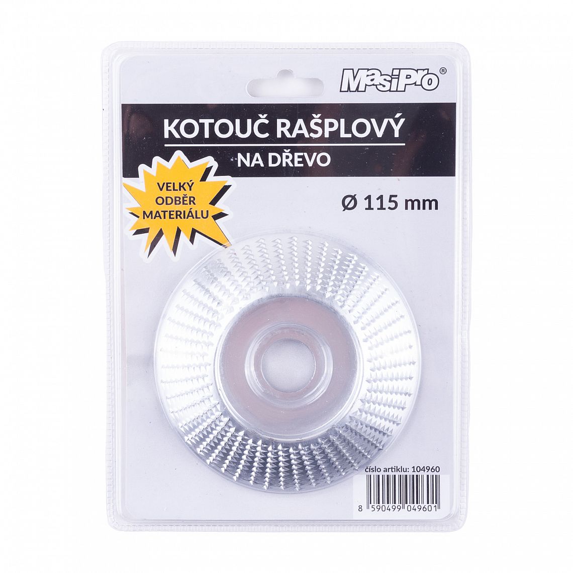 Kotouč rašplový na dřevo MasiPro, 115mm