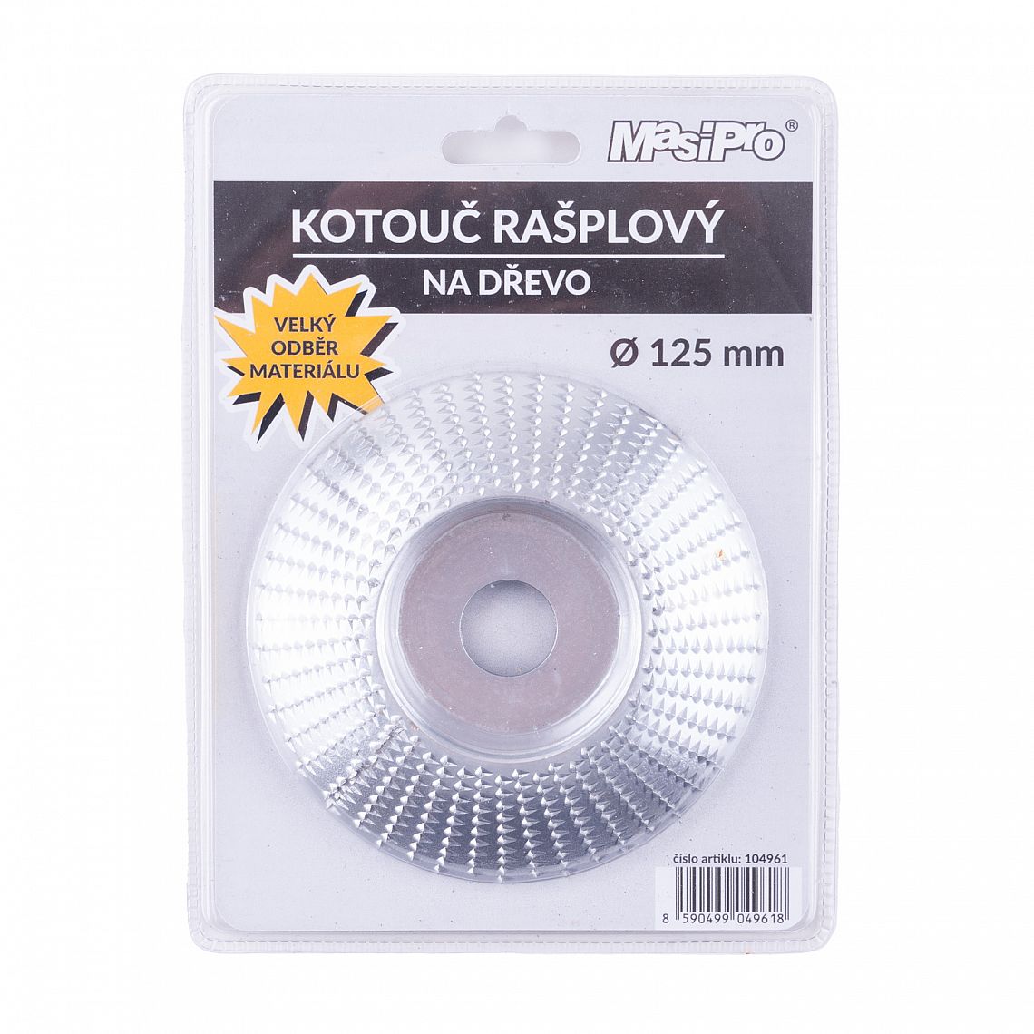 Kotouč rašplový na dřevo MasiPro, 125mm