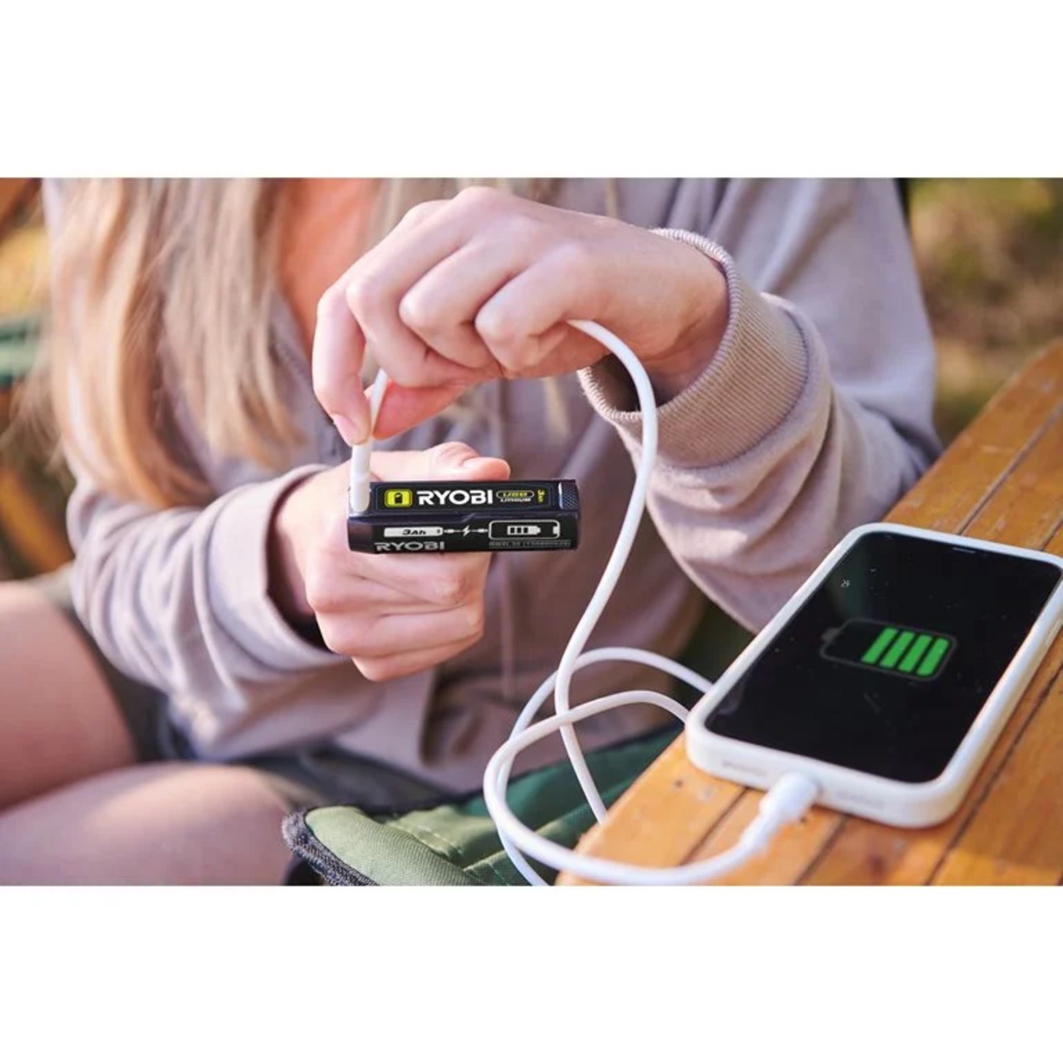 Aku set 2×3,0 Ah RYOBI RB4L30X2, 4V USB Lithium™