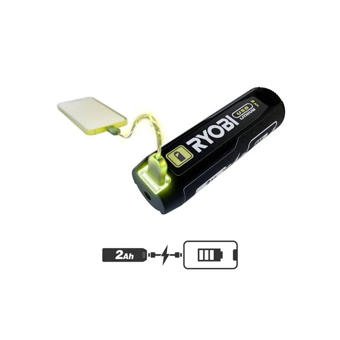 Akumulátor 2,0 Ah RYOBI RB4L20, 4V USB Lithium™