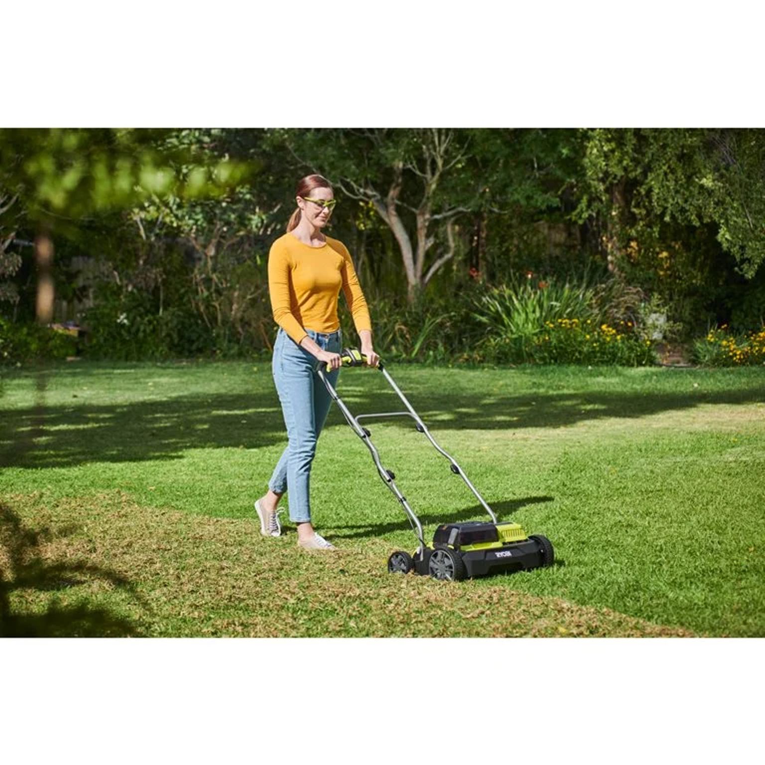 Aku vertikutátor Ryobi RY18SFX35A-240, 2×4Ah, 18V