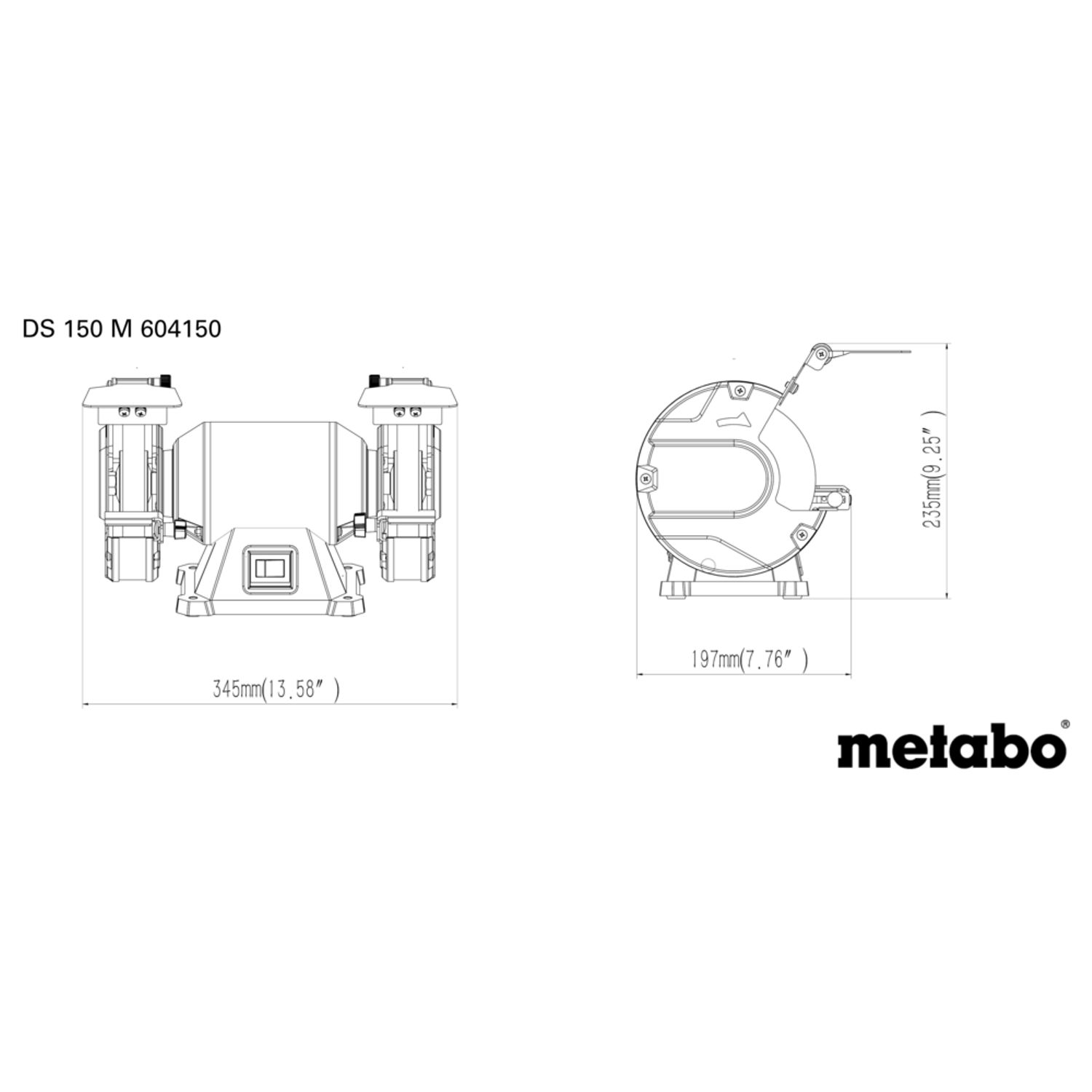 Stolní bruska Metabo DS 150 M, 370 W