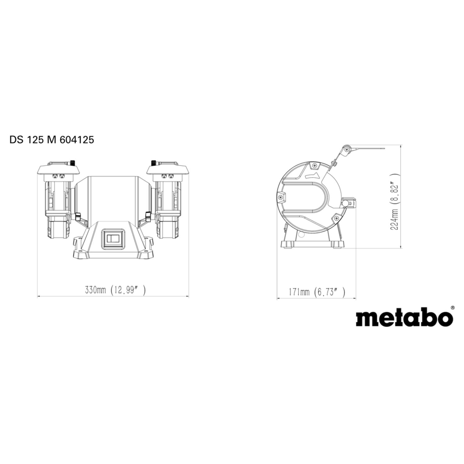 Stolní bruska Metabo DS 125 M, 200 W