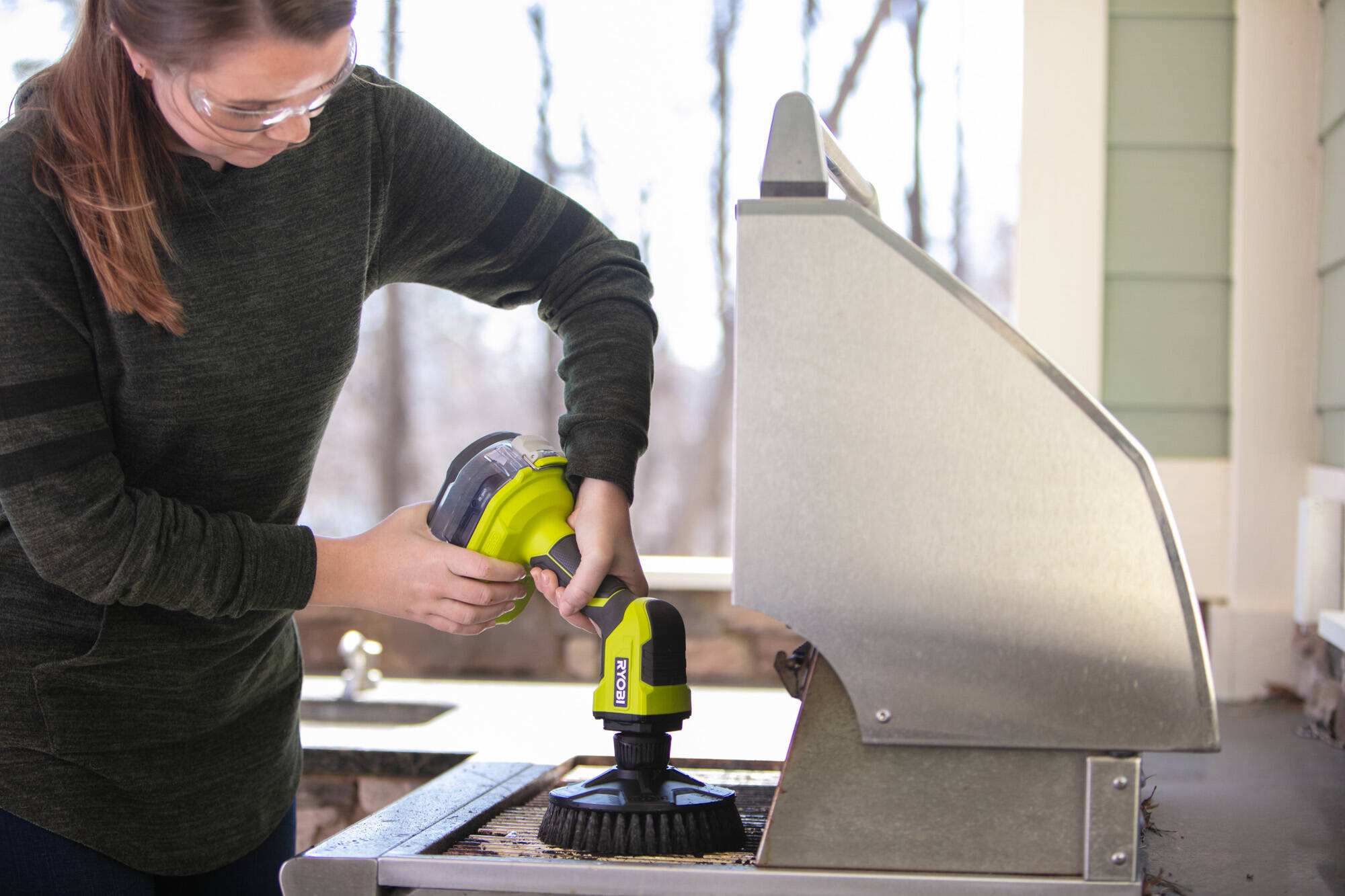 Aku kompaktní kartáč Ryobi R18CPS-0, 18V