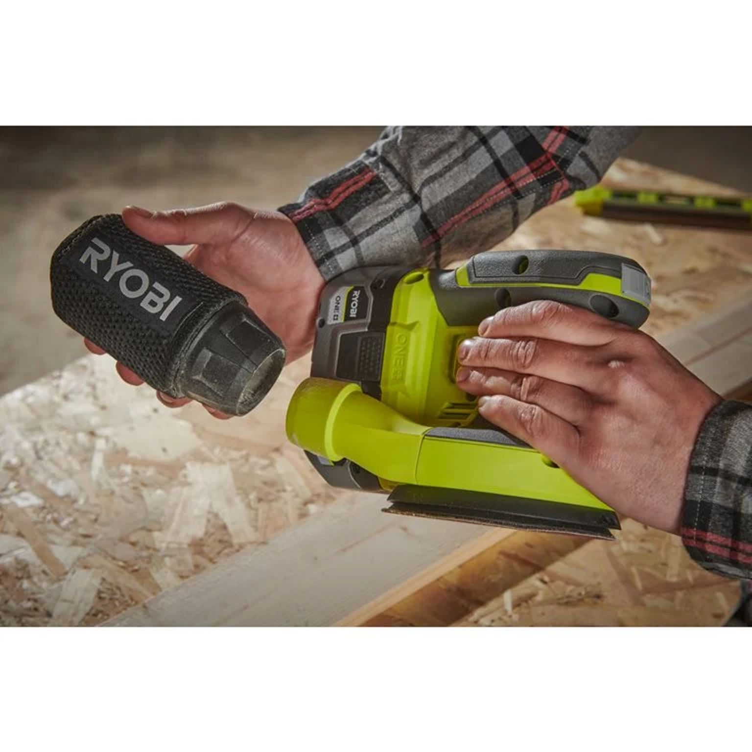Aku excentrická bruska Ryobi RROS18-0, 18V