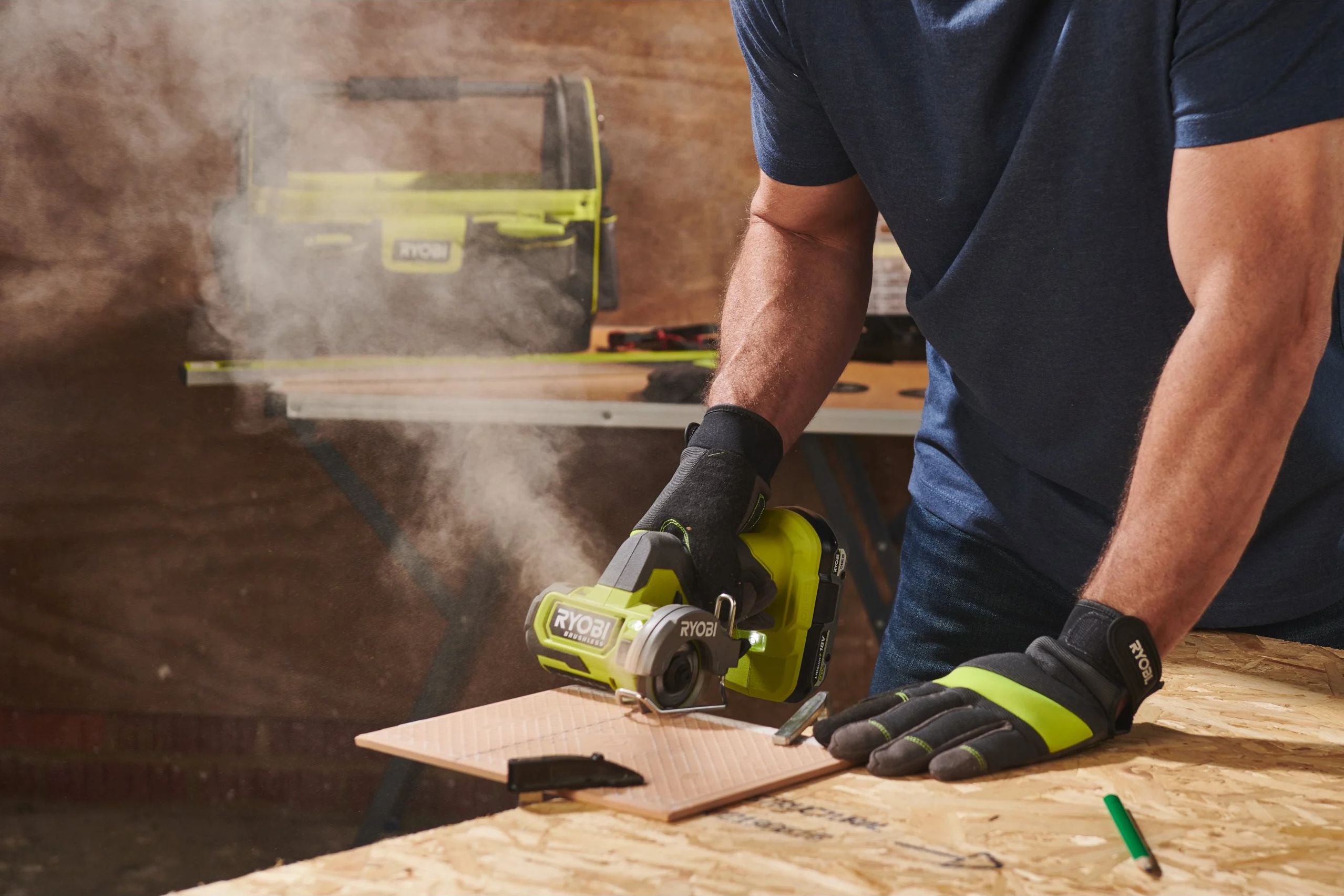 Aku úhlová bruska RYOBI RCT18BL-0, 76mm, 18V