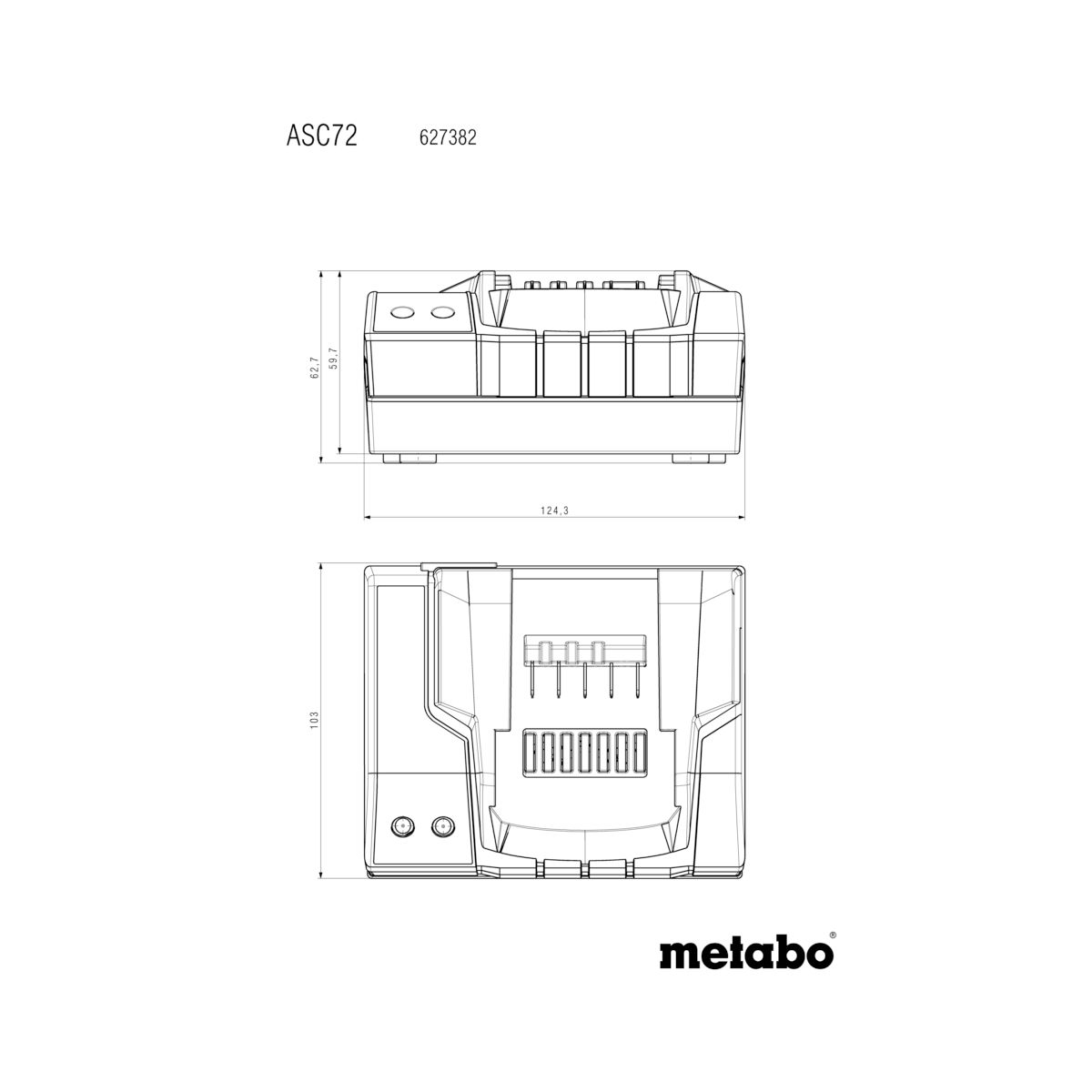 Nabíječka Metabo ASC 72, „AIR COOLED“, EU
