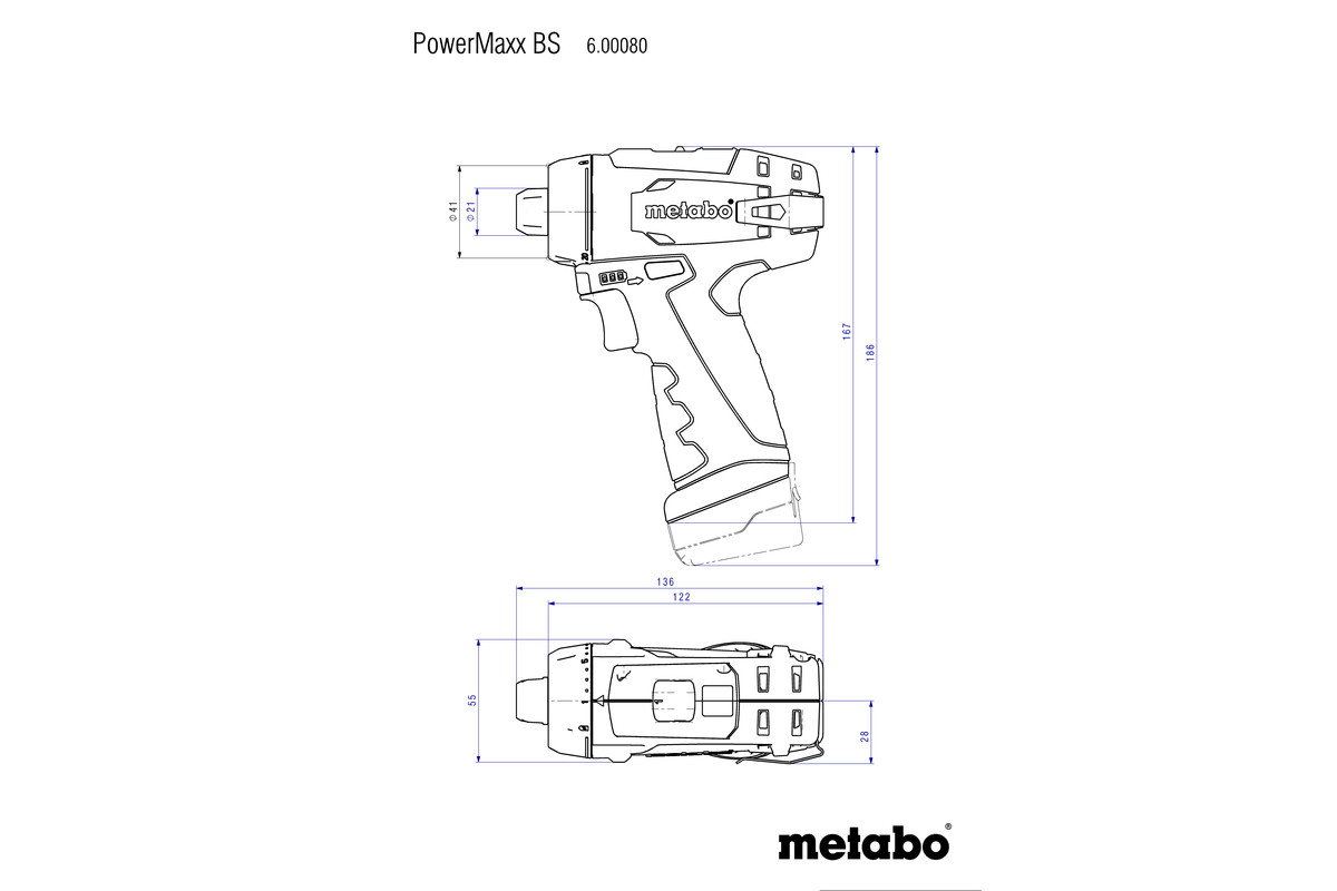 Metabo PowerMaxx BS Basic 2×2,0 Ah, kufr