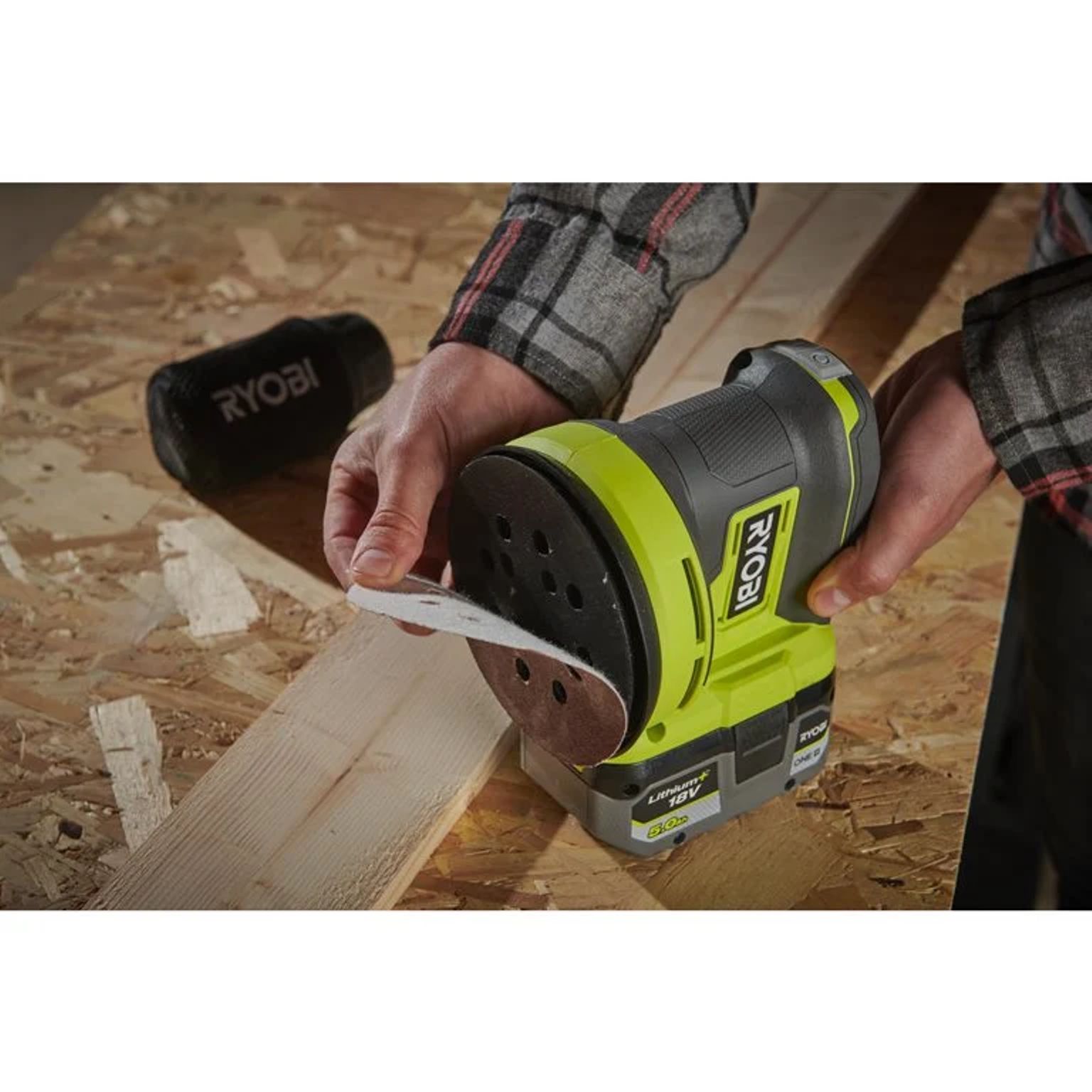 Aku excentrická bruska Ryobi RROS18-0, 18V