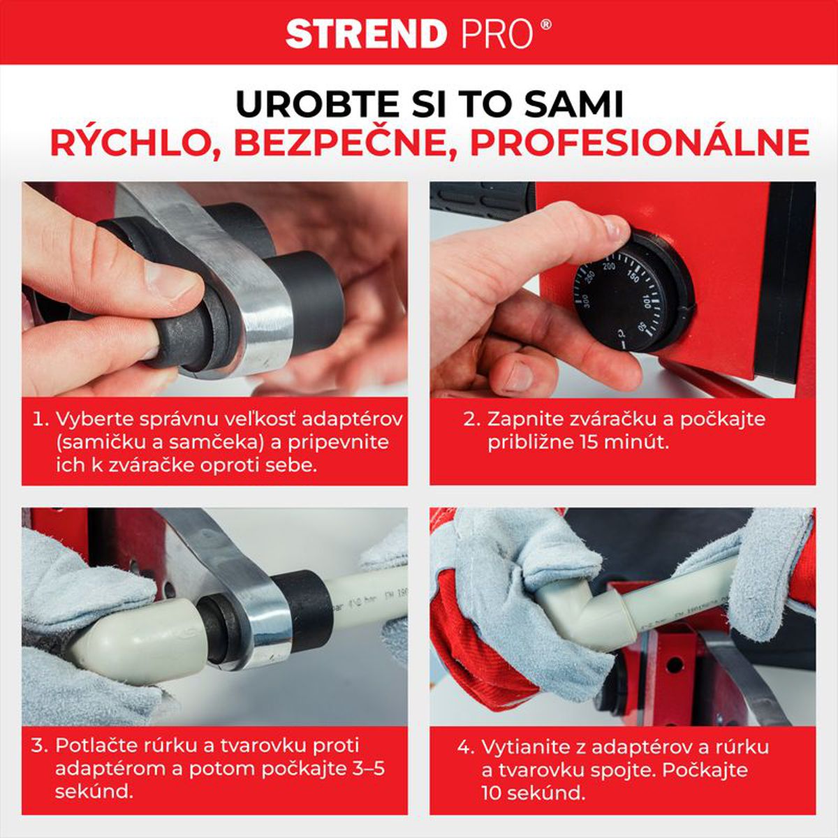 Polyfúzní svářečka Strend Pro PPR 63B, 20-63mm