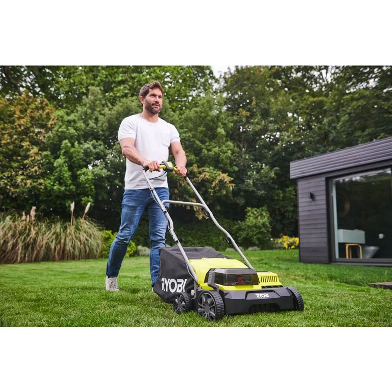 Aku vertikutátor Ryobi RY18SFX35A-240, 2×4Ah, 18V